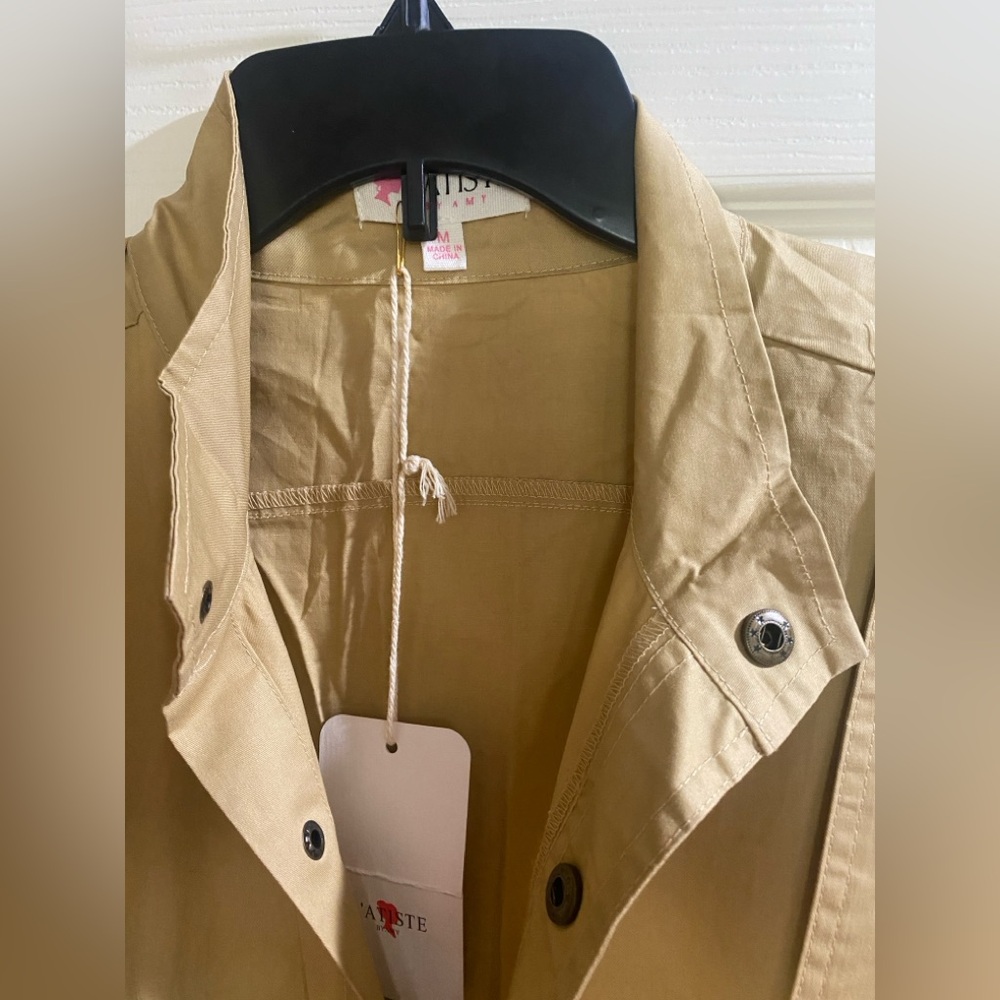 L'ATISTE Khaki Button-Up Jumpsuit - Picture 2 of 6